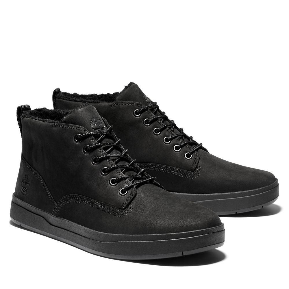 Bocanci Chukka Timberland Barbati Negrii - Davis Square Waterproof - Romania - IDOXKA069